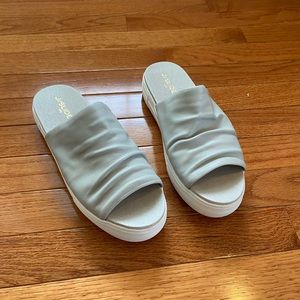 J Slides Grey Alura Platform Sandals